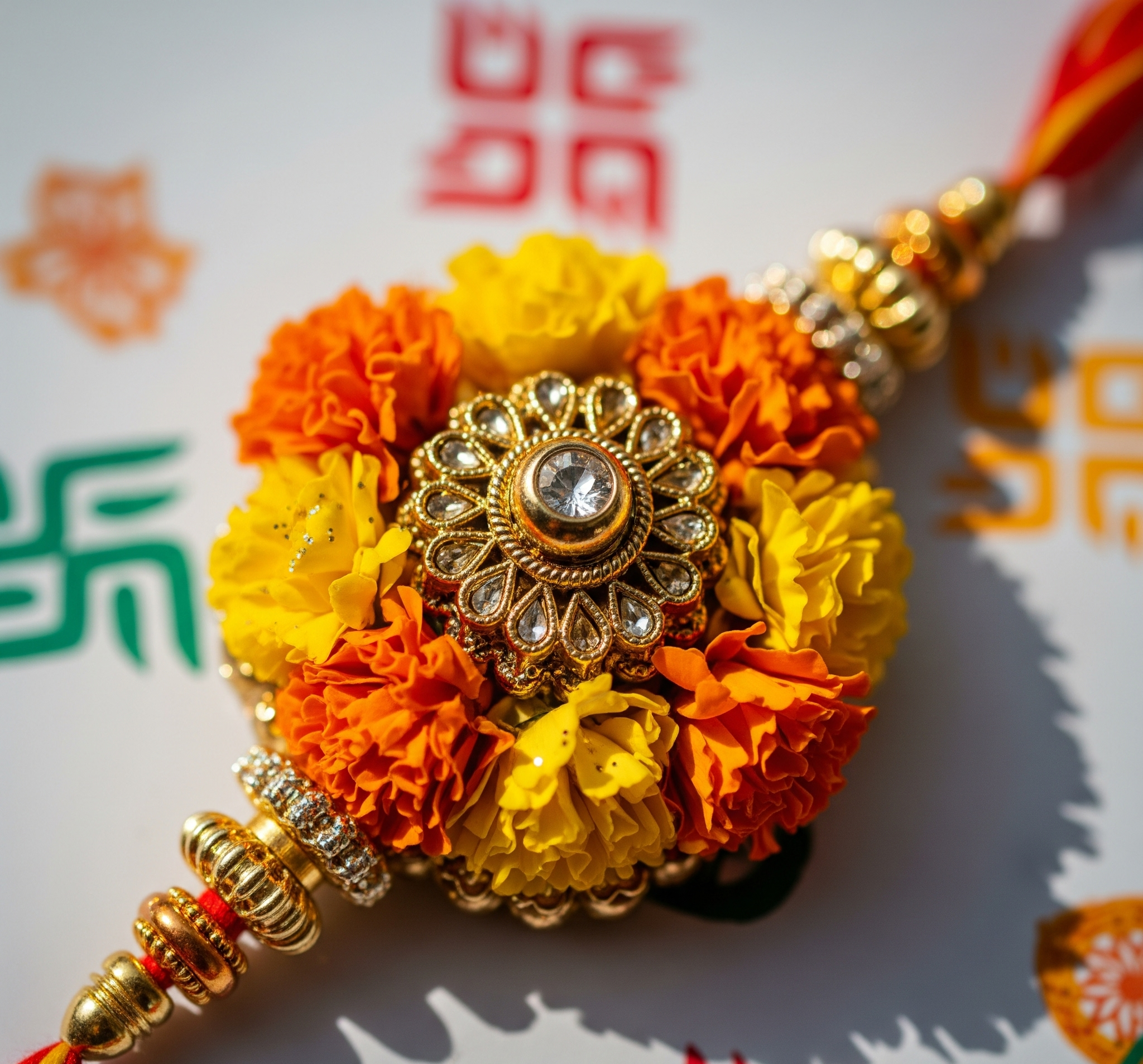Festive Marigold Rakhi